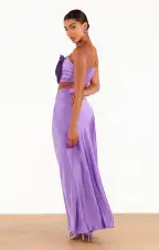 Maxi Slip Skirt ~ Violet Luxe Satin(XS)