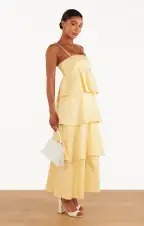 Meet Cute Dress ~ Pale Yellow Taffeta(XS)