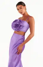 Rose Top ~ Violet Taffeta(XS)