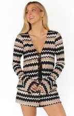 Thrill Tie Top ~ Neutral Groovy Knit(XS)