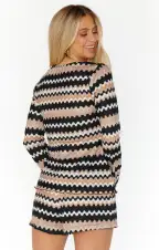 Thrill Tie Top ~ Neutral Groovy Knit(XS)