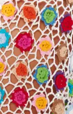 Vacay Mini Tank Coverup ~ 3D Floral Crochet(XS)
