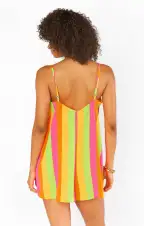 Rascal Romper ~ Neon Vacay Stripe(XS)