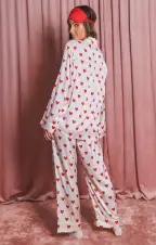 Classic PJ Set ~ Queen of Hearts Silky(XS)
