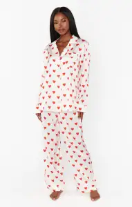 Classic PJ Set ~ Queen of Hearts Silky(XS)