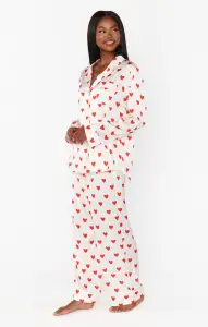 Classic PJ Set ~ Queen of Hearts Silky(XS)