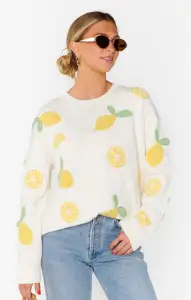 Go To Sweater ~ Lemon Sorbet Knit(XS)