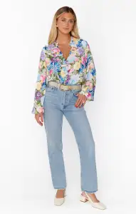 Suki Ruffle Top ~ Flower Shop(XS)