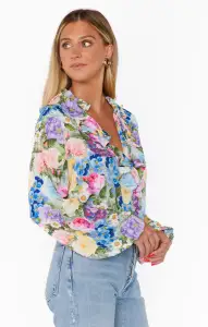 Suki Ruffle Top ~ Flower Shop(XS)