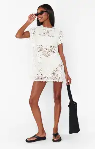 Cleo Coverup ~ Salty Floral Crochet(XS)