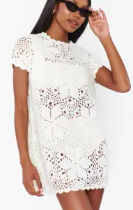 Cleo Coverup ~ Salty Floral Crochet(XS)