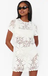 Cleo Coverup ~ Salty Floral Crochet(XS)