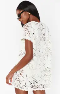 Cleo Coverup ~ Salty Floral Crochet(XS)