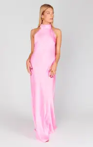 Lisa Maxi Dress ~ Pink Luxe Satin(XS)