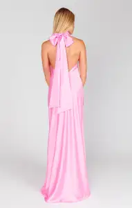 Lisa Maxi Dress ~ Pink Luxe Satin(XS)