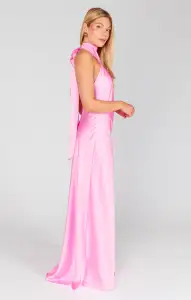 Lisa Maxi Dress ~ Pink Luxe Satin(XS)