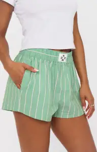 Tyler Boxer Shorts ~ Pistachio Stripe(XS)