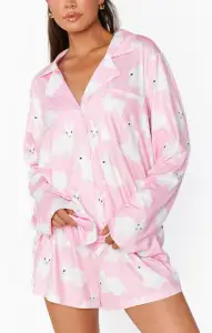 Favorite PJ Set ~ Pink Bunnies Jersey(XS)