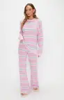 Feel Good Pants ~ Cotton Candy Stripe Knit(XS)