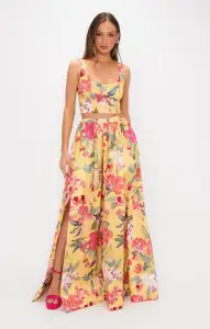 Vivianna Top ~ Mimosa Floral Taffeta(XS)