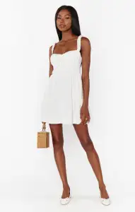 Rosie Mini Dress ~ White Cottage Gingham(XS)