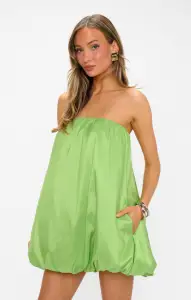 Beverly Bubble Dress ~ Key Lime Light Taffeta(XS)