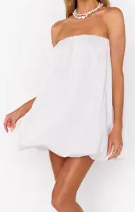 Beverly Bubble Dress ~ White Poplin(XS)