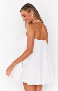 Beverly Bubble Dress ~ White Poplin(XS)