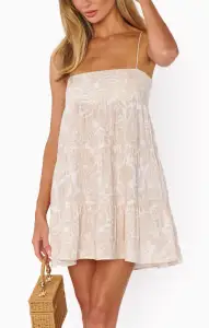 OOO Mini Dress ~ Sand Shells Gauze(XS)