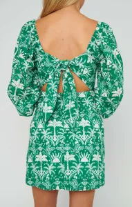 Tamara Tie Back Dress ~ Tiki Palms(XS)