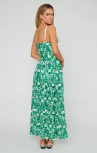 Hepburn Midi Dress ~ Tiki Palms(XS)