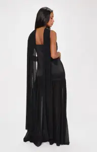 Dalia Maxi Dress ~ Black Luxe Satin(XXS)