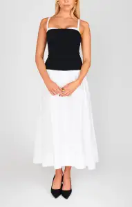Hepburn Midi Dress ~ Black and White(XS)