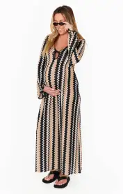 Vacay Coverup ~ Neutral Groovy Knit(XS)
