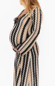 Vacay Coverup ~ Neutral Groovy Knit(XS)