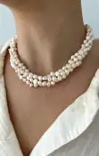 ALV Jewels Multi Pearl Necklace ~ Pearl