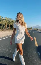Outlaw Romper ~ Pearly White(XS)