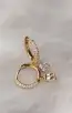 LUV AJ Bianca Stone Pave Huggies ~ Gold