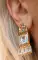 LUV AJ Baguette Shaker Statement Studs ~ Gold Plated