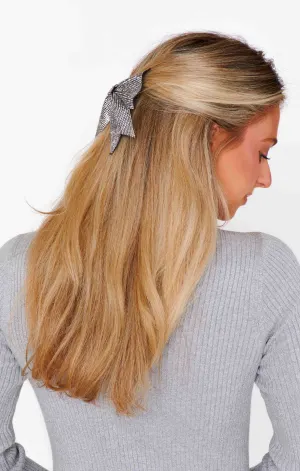 Holiday Hair Bow ~ Silver(OS)