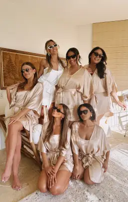 First Look Robe ~ Champagne Luxe Satin(XXS)