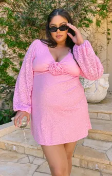 Rosetta Mini Dress ~ Pink Lovely Lace(XS)