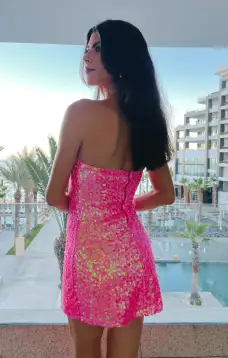 On My Way Dress ~ Pink Sequins(XS)