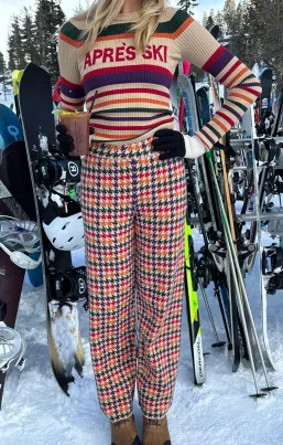 Zermatt Sweater Pant ~ Valley Houndstooth Knit(XS)