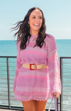 Paula Pullover ~ Beach Barbie™ Stripe(XS)