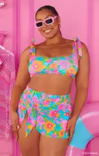 Leyla Sarong ~ Blue Barbie™ Blooms(XS/S)