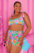 Leyla Sarong ~ Blue Barbie™ Blooms(XS/S)