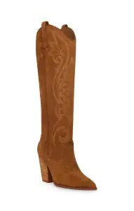 Steve Madden Lasso Western Boot ~ Chestnut Suede(6)