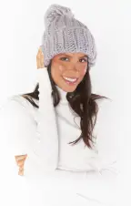 Jean Chunky Knit Beanie ~ Grey(OS)