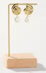 Faithy Jewels Sarah Shell Pearl Earrings  ~ Gold/Pearl(OS)